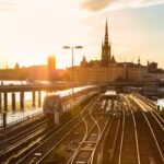Metro tracks to old town, Stockholm